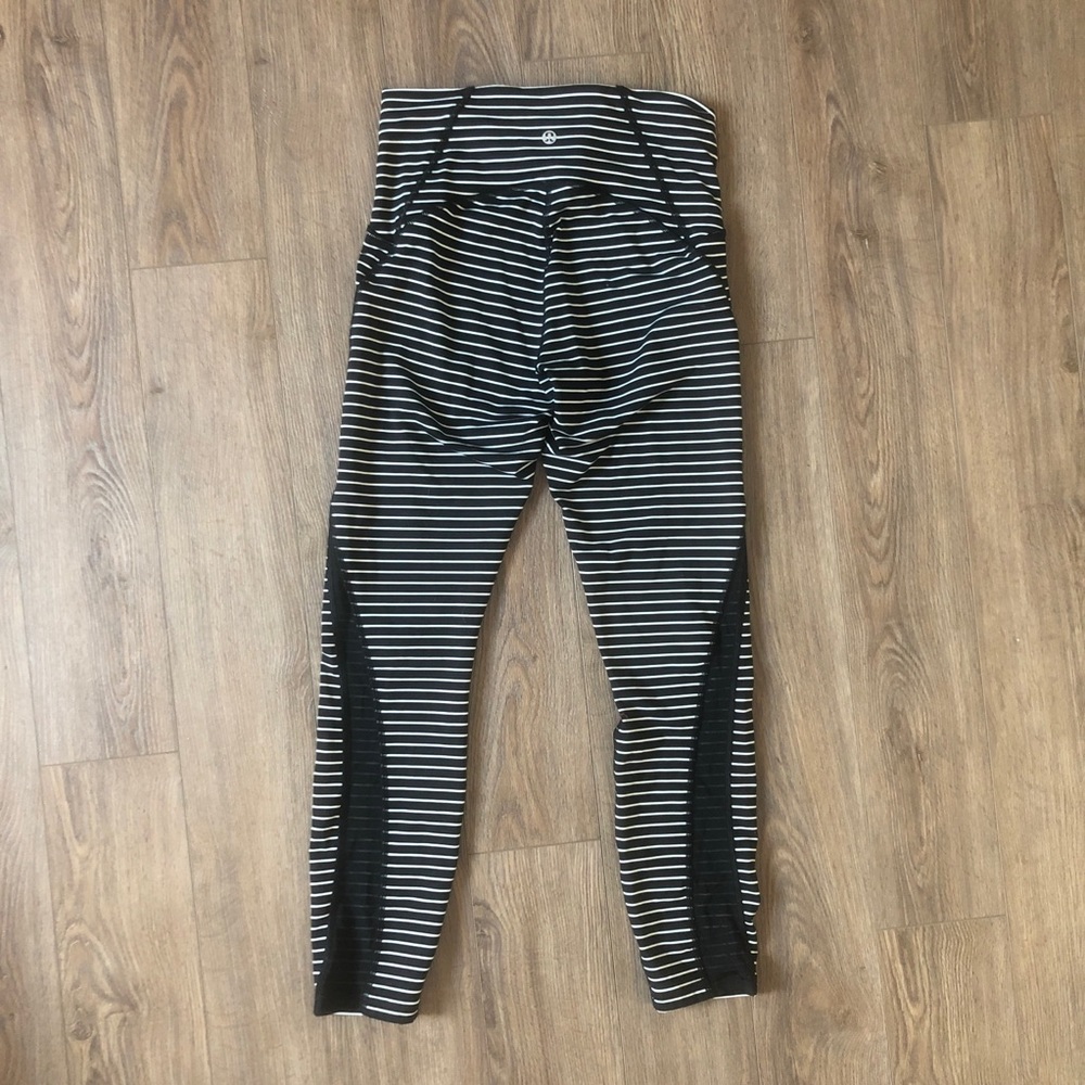 Lululemon Black White Parallel Stripe Pant 6